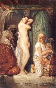 Theodore Chasseriau Young woman coming out of the bath Sweden oil painting artist